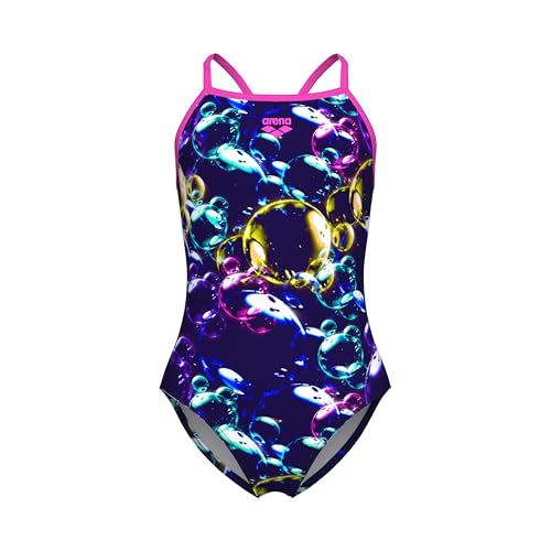 ARENA Einteiliger Badeanzug für Mädchen, mit Seifenblasen, leicht zurückfallend, athletisch von ARENA