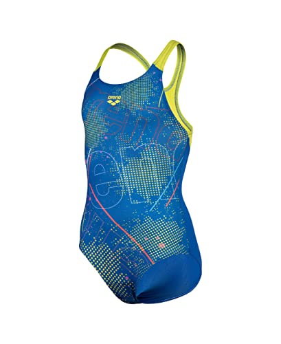 arena Girl's Galactic Swim PRO Back One Piece Swimsuit, ROYAL-Soft Green, 10-11 anni von ARENA