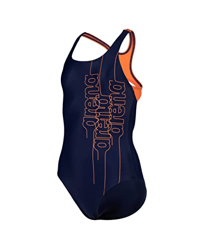 arena Girl's Swim PRO Back Graphic L One Piece Swimsuit, Navy-NESPOLA, 6-7 anni von ARENA