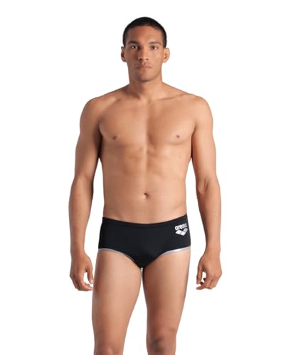 ARENA Herren-Badeanzug mit großem Logo, niedrige Taille, für Pool, Training, athletischer Badeanzug von ARENA