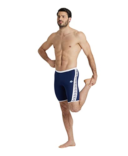 ARENA Herren Icon Swim Jammer Solid F Badeanzug Badehose, Navy-Weiß, 40 von ARENA