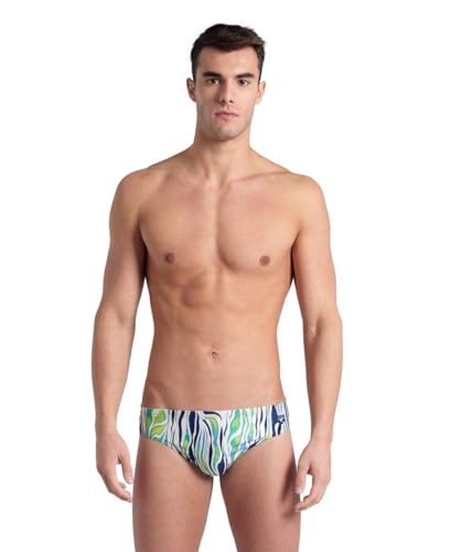 ARENA Herren Performance Badehose mit Zebrastreifen Schwimm-Slips, Farbe: Marineblau, 36 von ARENA