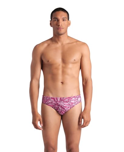 ARENA Herren Performance Men's Breast Cancer Awareness Collection Dahlia Swim Briefs Schwimm-Slips, Shocking Pink/Multi, 32 von ARENA