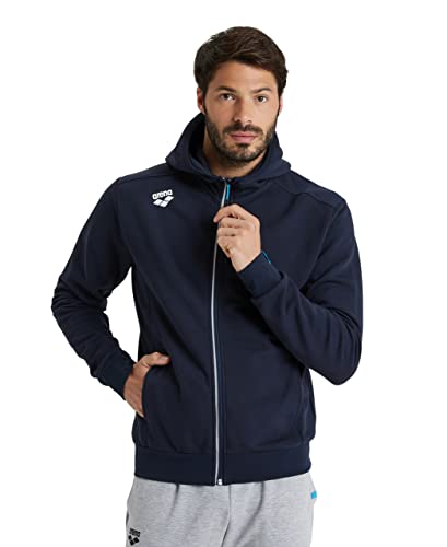 ARENA Herren Team Unisex Kapuzenjacke Panel Hooded Sweatshirt, Navy, L EU von ARENA