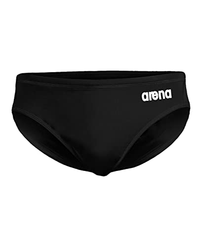 Arena Herren Waterpolo Solid Badeanzug Badehose, schwarz-weiß, 26 von ARENA