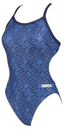 ARENA Kikko Challenge Back One Piece Badeanzug Damen blau Größe DE 40 | US 36 2021 Schwimmanzug von ARENA