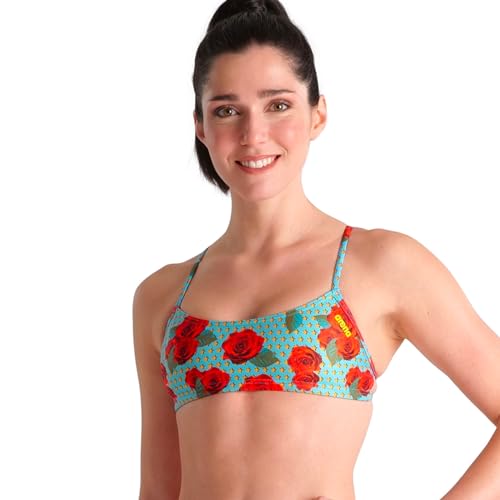 ARENA Rulebreaker Play Bandeau-Bikini für Damen, athletisches Sport-Badeoberteil, Martinica-Multi, S von ARENA