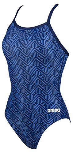 ARENA Schwimmanzüge Damen Sport Badeanzug Kikko Light Drop Back Navy-Multi Navy 40 von ARENA