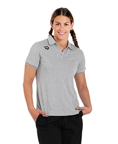 ARENA Team Damen-Poloshirt Aus Baumwolle Solid T-Shirt Medium Grey Heather XL von ARENA