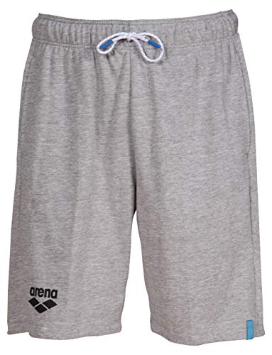 ARENA Unisex-Erwachsene Trainingsausrüstung Baumwolle Workout Bermuda Shorts, Grau (Medium Grey), meliert von ARENA