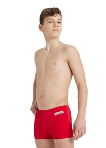 ARENA Unisex Kinder Solid Badehose, Red-White, 152 cm von Arena