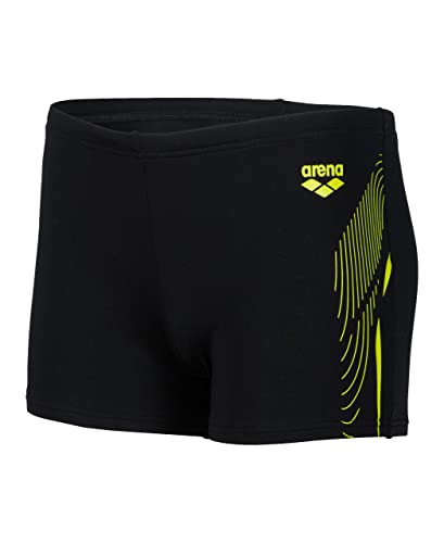 ARENA Unisex Kinder Swim Short Graphic Black/Soft Green Badehose, One Size von ARENA