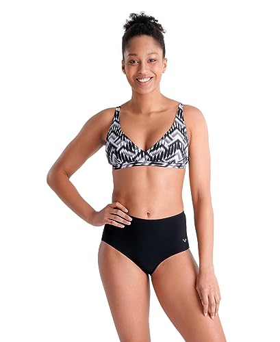 Arena Bodylift Damen Emma B-Cup Bikini Zweiteiliger Shaping Badeanzug Set Bauchweg Badeanzug Schwarz Multi/Schwarz, Schwarz Multi/Schwarz, 44 von ARENA