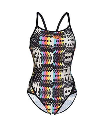 Arena Damen Super Fly Back Allover Badeanzug, Schwarz-Multi, 42 von ARENA