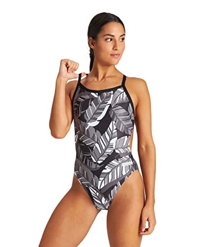 Arena Damen Tropicals Challenge Back One Piece, Schwarz-Schwarz Multi, 38 von ARENA