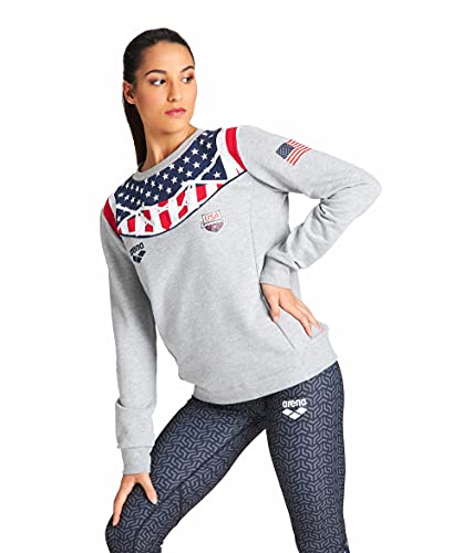 Arena Damen W Og Crew Sweat Sweatshirt, Grau, Melange, 3XL von ARENA