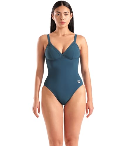 Arena Damen Women's Lara Shapewear Soft Curve Back B Cup One Piece Swimsuit Badeanzug, Mangrove, 42 von ARENA