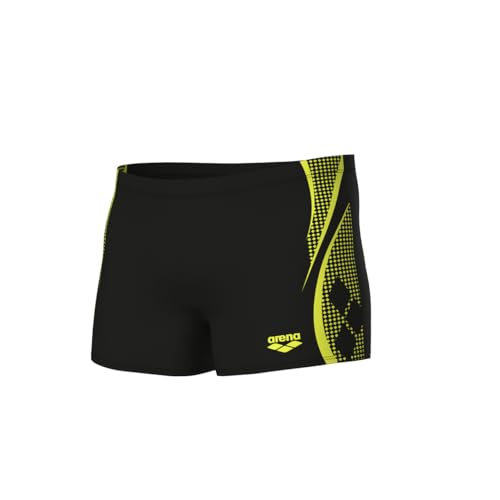 Arena Men's Short Graphic Swim Trunks, Black-Soft Green, 6 von ARENA