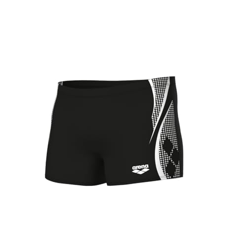 ARENA Men's Short Graphic Swim Trunks, Black-White, 8 von ARENA