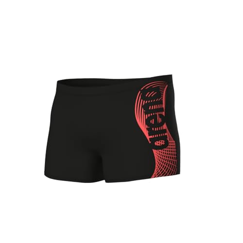 ARENA Men's Wake Short Swim Trunks, Black-Calypso Coral, 6 von ARENA