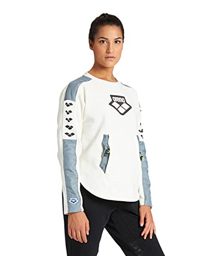 Arena Women's Team Crewneck Sweatshirt, Moon White, Medium von ARENA