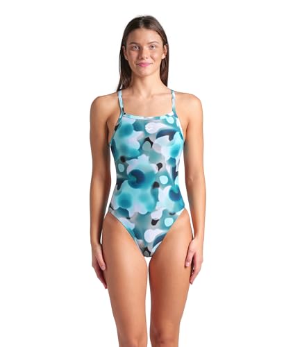 arena Damen Women’s Performance Camouflage Challenge Back One Piece Athletic Swimsuit Badeanzug, Multi Wasser, XXXL von ARENA