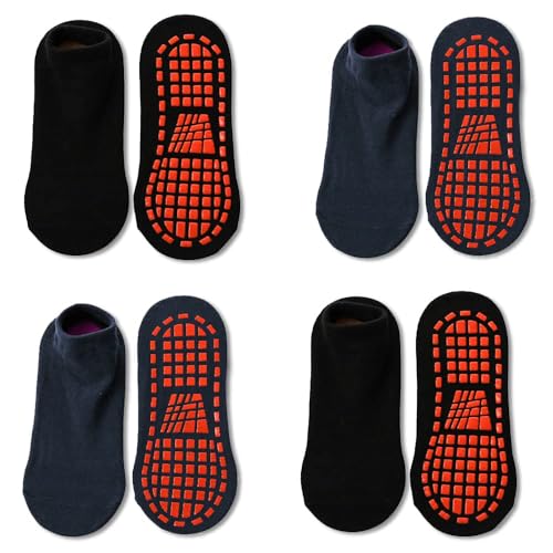 ARERWA Stoppersocken Kinder Jungen Mädchen ABS rutschsocken - Gemütliche Griffsocken für Kinder 6-9 Jahre - Antirutschsocken für Kleinkind Säugling Crew Socken 4 Paare von ARERWA