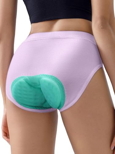 ARESFUEL Gepolsterte Radfahr Shorts Frauen Radfahren Unterhosen Atmungsaktiv Tri angula r Briefs mit Pa ddin g 5004 Rosa L von ARESFUEL