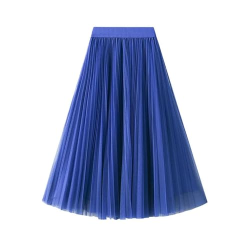 ARESU 2023 Neuer roter Tüllrock mit breitem Saum für Damen, Frühling und Sommer, eleganter, mittellanger, plissierter Gazerock für Damen – Blau – Einheitsgröße ARESU 2023 Neuer roter Tüllrock mit breitem Saum für Damen, Frühling und Sommer, eleganter, mittellanger, plissierter Gazerock für Damen – Blau – Einheitsgröße von ARESU