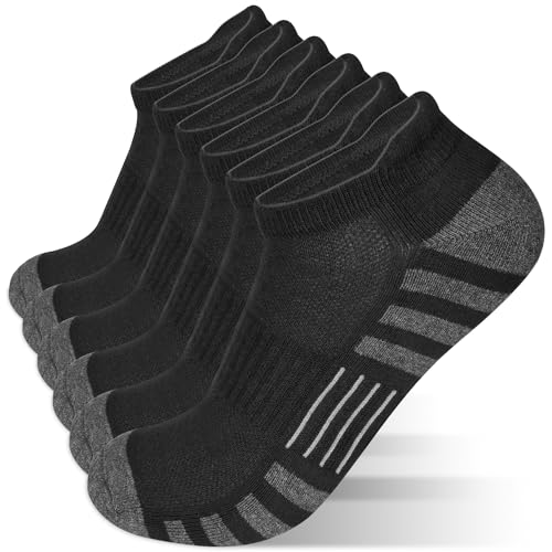 ARFNKIM 6 Paar Sneaker Socken Herren Damen Anti-Pilling Atmungsaktive Baumwolle Sportsocken, Laufsocken, Wandersocken,Halbsocken von ARFNKIM