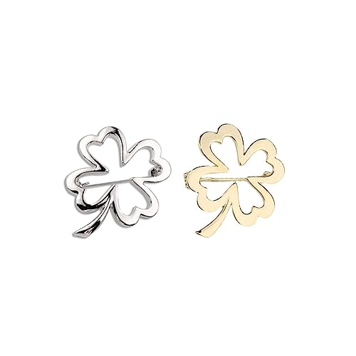 ARFUKA 2 Stück Anstecknadel Vierblättrige Blatt Stil Broschen Set Brosche Pins Anstecknadel Geschenk für Männer und Frauen Kleidung Taschen Jacken von ARFUKA