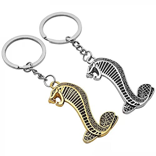 ARFUKA 2 Stück Schlüsselanhänger Schlange Kobra Anhänger Autoschlüsselanhänger Männer Frauen Schlüsselringe Schlüsselbund Keychain für Geburtstag Weihnachten Feiertag Geschenk von ARFUKA