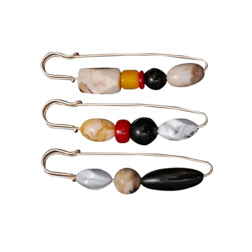 ARFUKA 3 Stück Sicherheitsnadeln Groß Sicherheitsnadeln Set 75mm Safety Pins Damen Brosche Pullover Clip Schal Clip Strickjacke Kleid Kleidungsstück Dekoration Zubehör von ARFUKA