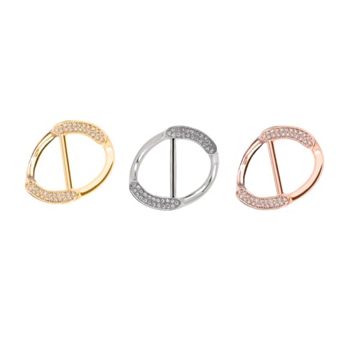 ARFUKA 4 Stück T-shirt Clip Schalclip Tuchclip Hemd Krawattenklammer Runder Kleidungs Eckknopf für Frauen und Mädchen von ARFUKA