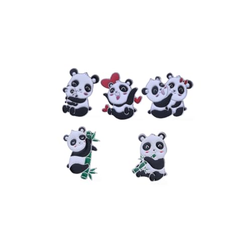 ARFUKA 5 Stück Anstecknadel Panda Broschen Set Brosche Pins Anstecknadel Geschenk für Männer und Frauen Kleidung Taschen Jacken von ARFUKA