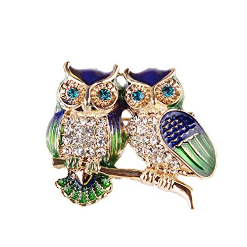 ARFUKA Brosche Kristall Eule Brosche Pins Anstecknadel für Kleidung Taschen Jacken, Geburtstag Weihnachtsgeschenke für Männer und Frauen von ARFUKA