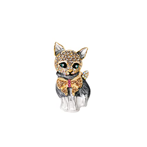 ARFUKA Brosche Kristall Katze Retro Brosche Pins Anstecknadel für Kleidung Taschen Jacken Geschenk für Herren und Frauen von ARFUKA