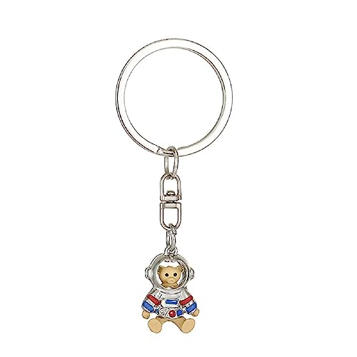 ARFUKA Schlüsselanhänger Auto Schlüsselanhänger Kleiner Bär Astronaut Anhänger Metall Keychain Geburtstag Weihnachtsgeschenke für Frauen und Männer von ARFUKA