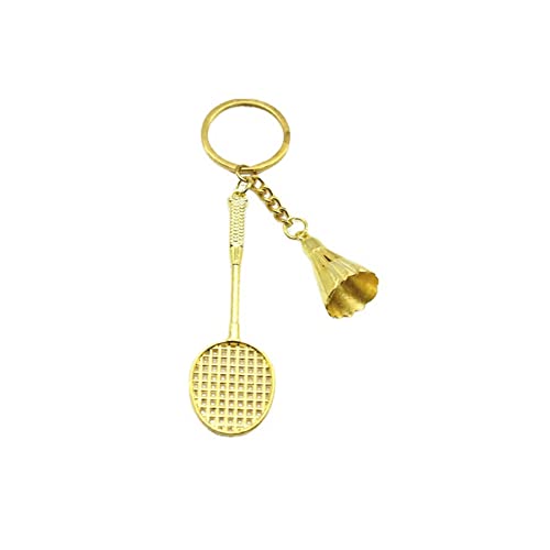 ARFUKA Schlüsselanhänger Badminton Anhänger Autoschlüsselanhänger Taschenanhänger Keychain Schlüsselbund für Valentinstag Geburtstag Weihnachten Feiertag Gold von ARFUKA