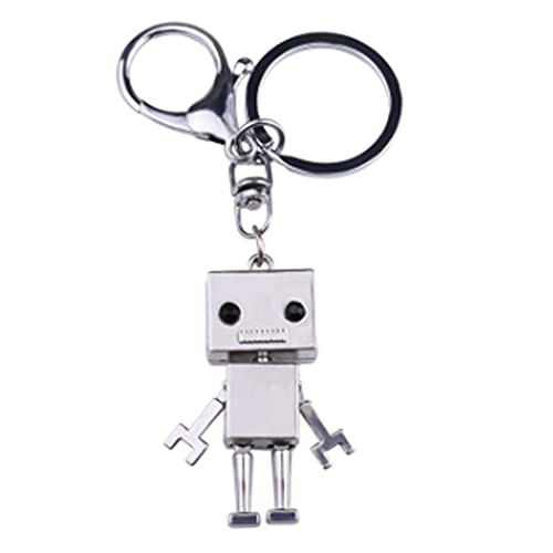 ARFUKA Schlüsselanhänger Edelstahl Auto Schlüsselanhänger Roboter Anhänger Metall Keychain Schlüsselbund Geburtstag Weihnachtsgeschenke für Männer und Frauen von ARFUKA