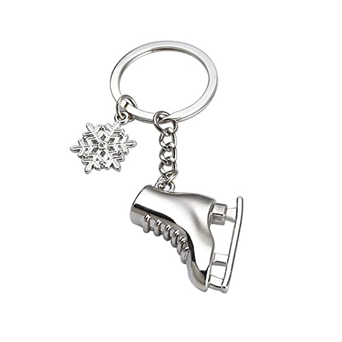 ARFUKA Schlüsselanhänger Edelstahl Eislaufschuhe Anhänger Autoschlüsselanhänger Schlüsselringe Schlüsselbund Keychain Geburtstaggeschenke Valentinstaggeschenk von ARFUKA