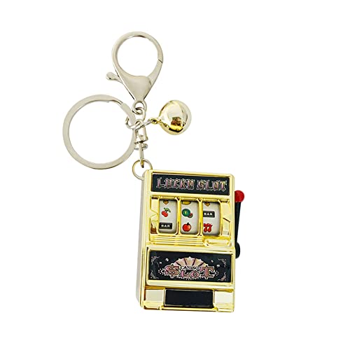 ARFUKA Schlüsselanhänger Edelstahl Fruit Machine Slot Anhänger Autoschlüsselanhänger Schlüsselringe Schlüsselbund Keychain Geburtstaggeschenke für Damen und Herren von ARFUKA