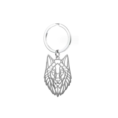 ARFUKA Schlüsselanhänger Hollowed Out Wolf Anhänger Autoschlüsselanhänger Schlüsselringe Schlüsselbund Keychain Geburtstaggeschenke Valentinstaggeschenk von ARFUKA