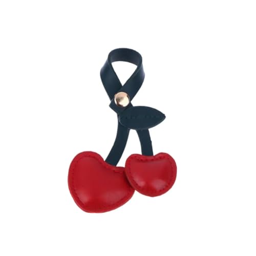 ARFUKA Schlüsselanhänger Kirsche Modell Leder Schlüsselbung Autoschlüsselanhänger Metall Schlüsselkette Weihnachten Geburtstag Geschenk für Frauen von ARFUKA