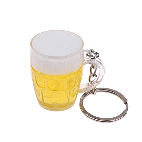 ARFUKA Schlüsselanhänger Simulation Bierkrug Anhänger Autoschlüsselanhänger Schlüsselringe Schlüsselbund Keychain Weihnachtsgeschenke Geburtstaggeschenke Valentinstaggeschenk für Männer und Frauen von ARFUKA