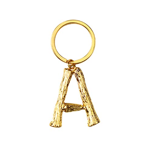 ARFUKA Schlüsselanhänger mit Buchstabe A Edelstahl Auto Schlüsselanhänger Metall Keychain Valentinstag Geburtstag Weihnachtsgeschenke für Frauen und Männer Gold von ARFUKA