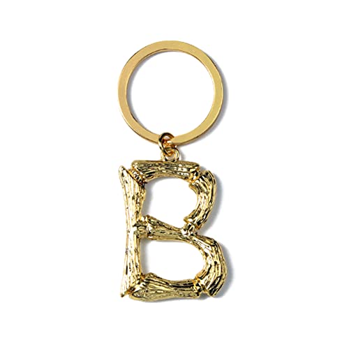 ARFUKA Schlüsselanhänger mit Buchstabe B Edelstahl Auto Schlüsselanhänger Metall Keychain Valentinstag Geburtstag Weihnachtsgeschenke für Frauen und Männer Gold von ARFUKA