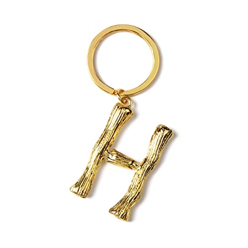 Schlüsselanhänger mit Buchstabe H Metall Keychain für Auto & Hausschlüssel Stylischer Autoschlüsselring für Männer und Frauen Gold von ARFUKA