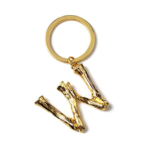 ARFUKA Schlüsselanhänger mit Buchstabe W Edelstahl Auto Schlüsselanhänger Metall Keychain Valentinstag Geburtstag Weihnachtsgeschenke für Frauen und Männer Gold von ARFUKA