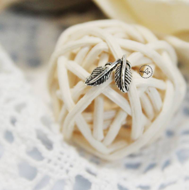 925 Sterling Silber Ohrring, Kleine Ohrringe, Feder Einfache Ohrstecker. Ohrstecker, Aus Korea von ARGENTTI